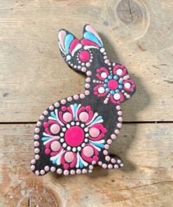 Fa nyuszi dekoráció -rózsaszín