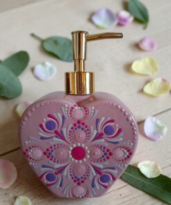 Szív szappanadagoló mandala mintával