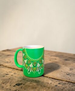 Mandala bögre-zöld