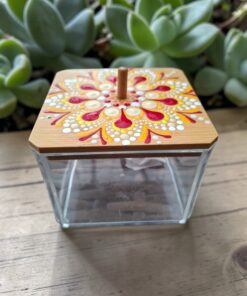Mandala dobozka - piros