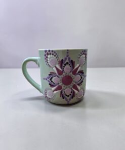 Mandala bögre - lila, bordó